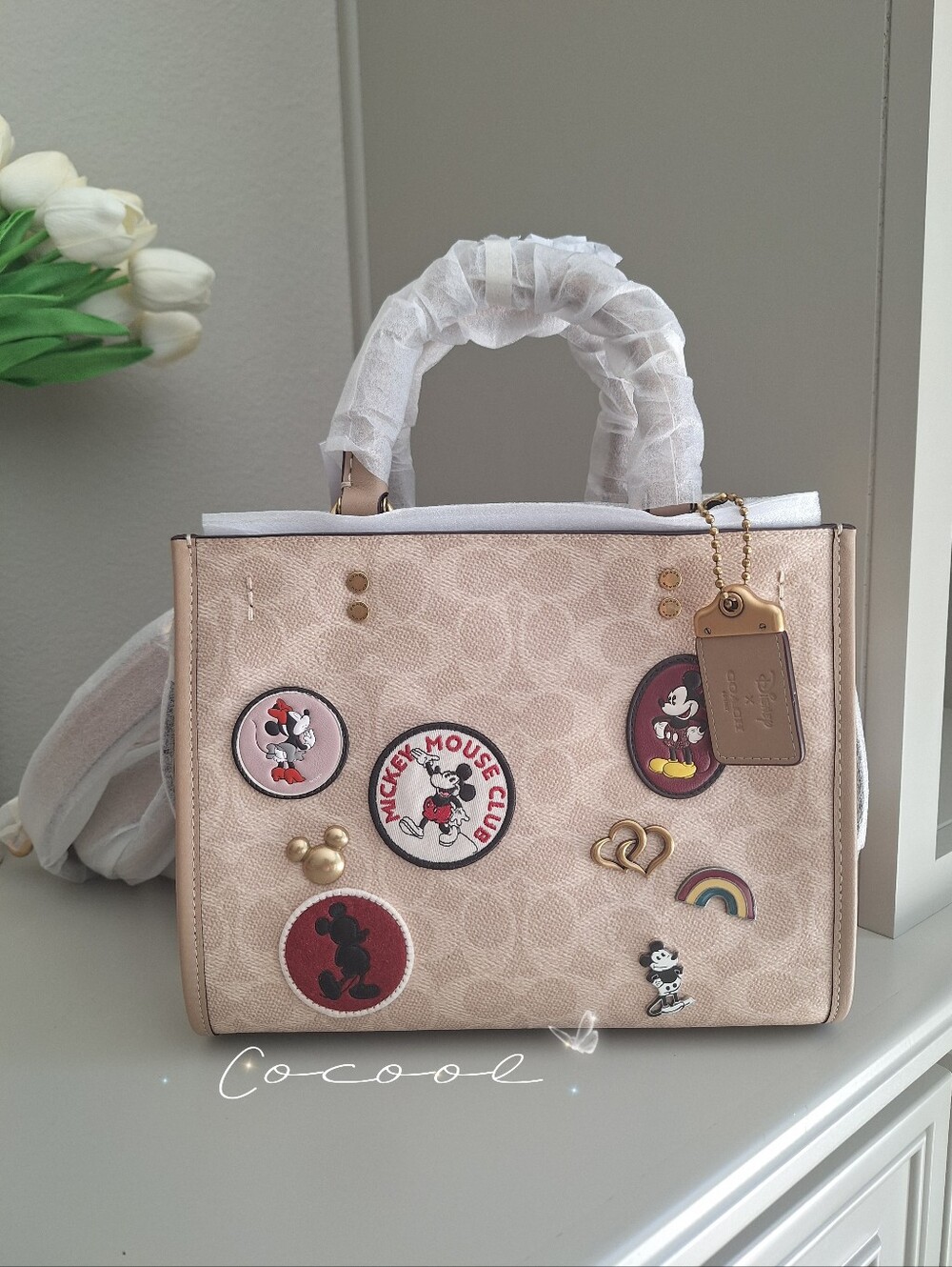 COACH C6105 Disney X Coach Rogue 25 In Signature Canvas With Patches NWT - Picture 1 of 14